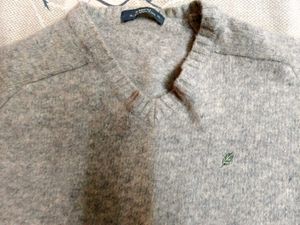Gray V-Neck Sweater