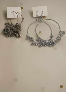 Silver Tone Dangle Earrings