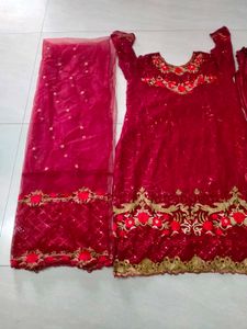 Punjabi Pant Plazo Suit With Duppta
