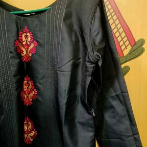 Black Kurta with silk dupatta