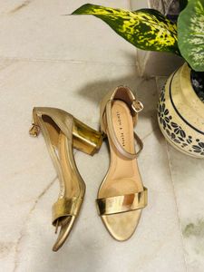 Gold Ankle Strap Heels