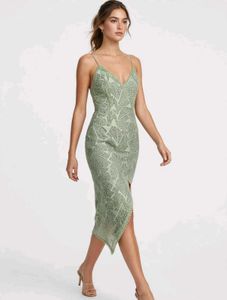 Sparkling Embellished Midi Dress