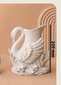 Elegant White Swan Showpiece