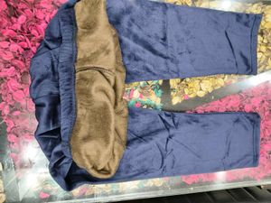 Cozy Blue Velvet Pajama Pants