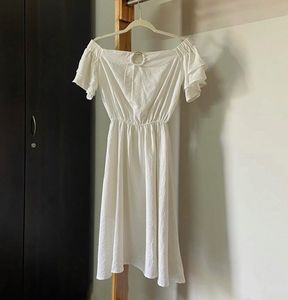 Chic Off-Shoulder White Dress