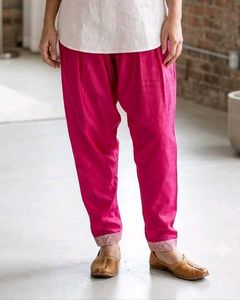 Vibrant Pink Silk Palazzos