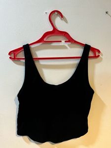 Black V-neck Tank Top