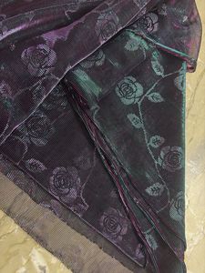 Vintage Rose Print Sheer Fabric