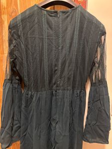 Elegant Lace Sleeve A-line Dress