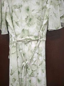 Floral Wrap Midi Dress