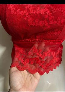 Red Lace Camisole Top