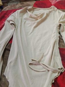 draped bell sleeves top