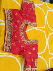 partywear beautiful Red saree with blouse