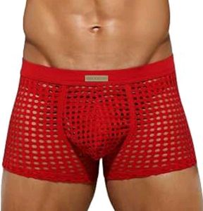 Men's Red Fishnet Boxer Briefs