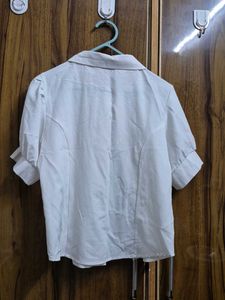 Chic White Puff Sleeve Shirt