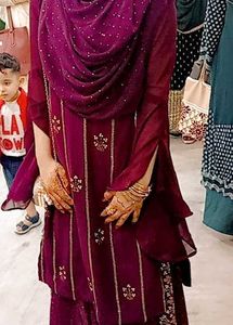 Elegant Purple Kurti Set