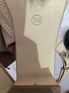 Stylish Nude Slingback Heels with Gold Chain