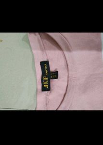 Pink Striped Cropped T-Shirt