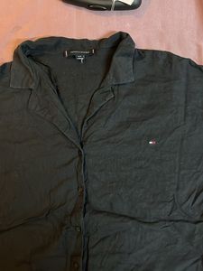 Tommy Hilfiger Black Button-Up Top