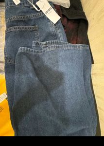 Savan Stylish Wide Leg Blue Denim Jeans