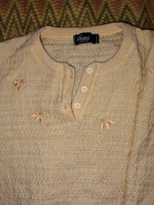 Chic Embroidered Henley Top