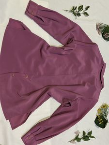 Elegant Pink Button-Up Blouse