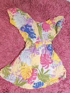 Boho Floral Print Mini Dress