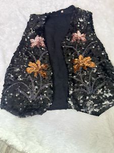 Sparkling Sequin Embellished Vest