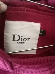 Dior Maroon Hoodie Unisex