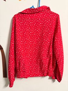 Red Polka Dot Blouse