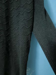 Stylish Black Knit Sweater