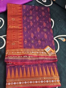 Elegant Purple Handloom Saree