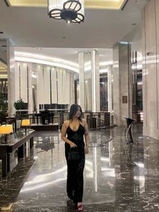 Elegant Black Lace Maxi Dress