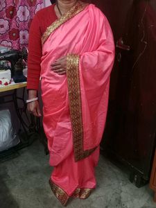 Peach Women's Saree