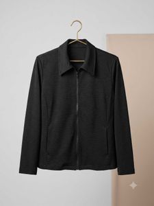 Classic Black Zip-Up Jacket
