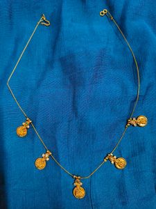 beautiful invisible laxmi coin chain for women