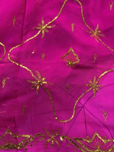 Stunning Pink &amp; Gold Embroidered Saree