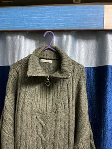 Cozy Cable Knit Quarter Zip Sweater