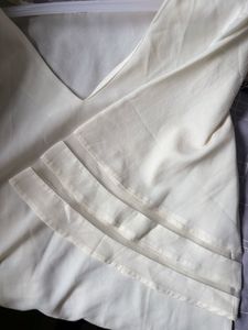 Chic Sheer Sleeve V-Neck Top