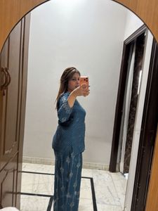 Teal Kurta Set with Palazzos