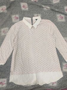Chic Polka Dot Collared Top