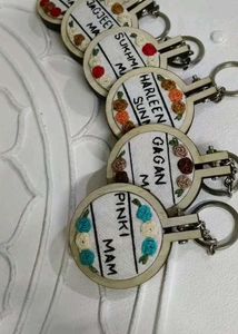Hand Embroidered Keychain