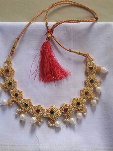 Vintage Style Pearl &amp; Stone Necklace