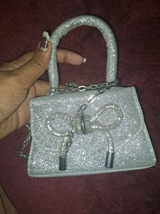 Sparkly Bow Small Handbag