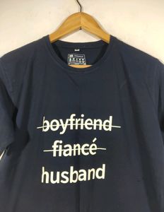 Be Awara Navy Blue Printed T- Shirt (Women)