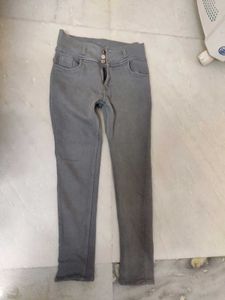 Grey Denim Jeans For Women