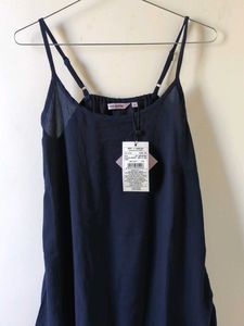 Elegant Navy Blue Slip Dress