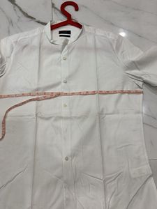 Classic Band Collar White Shirt