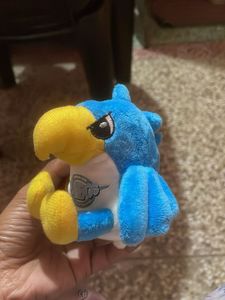 Cute Blue Plush Toy with Yellow Beak
