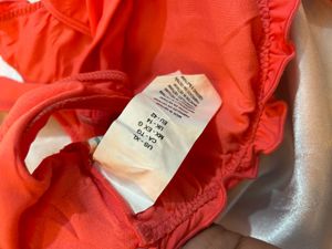 Coral Ruffle Bikini Top
